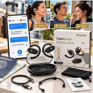 Greyolk Open-Ear Conduction Earbuds Gold