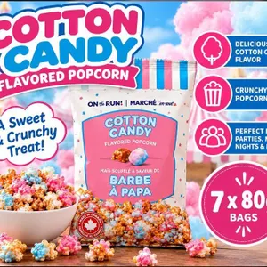 Cotton Candy Caramel Popcorn 7 Pack x 80g