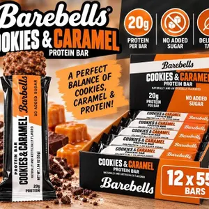 Barebells Protein Bars Cookies & Caramel 12 Pack x 55g