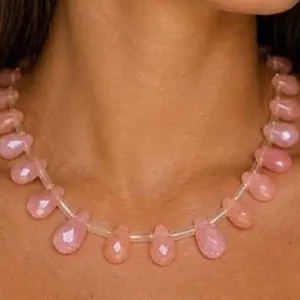 $140, silver.rose quartz.necklace, retail value $140