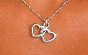 $100 silver linked hearts .925 retail value $100