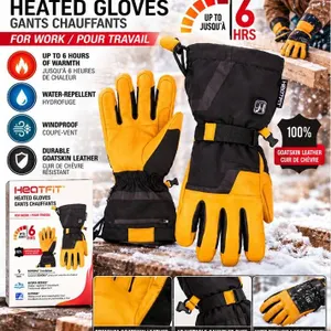 HeatFit XL Heated Gloves Leather Palm