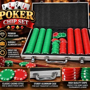 Poker Chip Set in Metal Carrying Case
