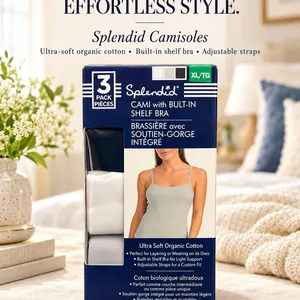 Splendid 3-Pack Cami XL/TTG Built-In Shelf Bra