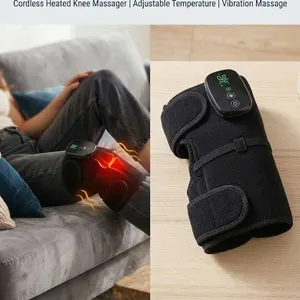 Heated Vibration Knee Massager Black