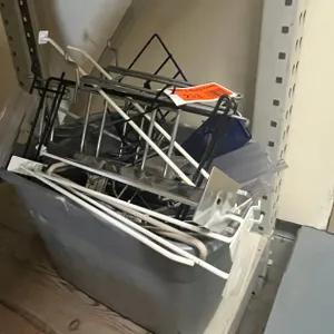 Tote of Assorted Hangers and Displays