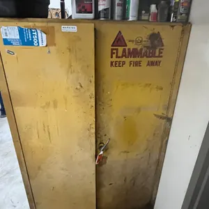 Yellow Cabinet with Contents