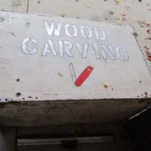 Wood Crate w/Some Wood Crafting Items And More
