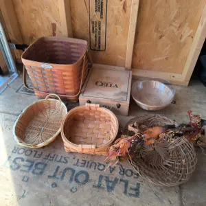 Multi-Style Woven Basket & Cella Box Lot