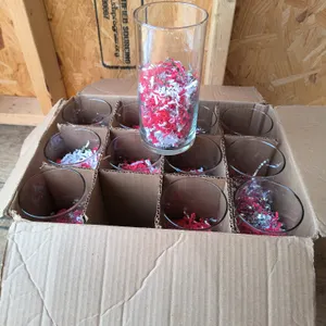 Classic Clear Glass Cylinder Vase 12 Pcs