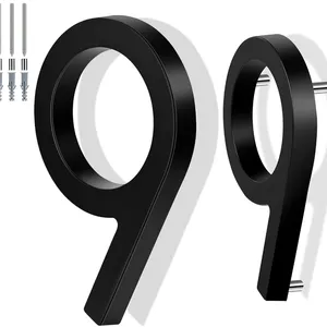 6 Inch Floating House Number "9"  For Outside, Anti-Rust Modern Number New