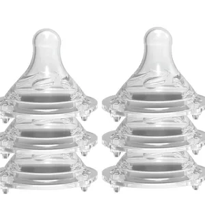 Avima Anti Colic Nipples for Wide Neck Bottles, 6-12M, (Pack of 6) New