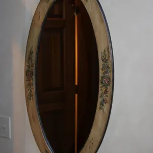 Floral Oval Wall Mirror