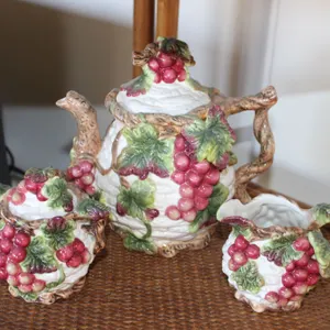 Kaldun & Bogle Grape Ceramic Tea Service