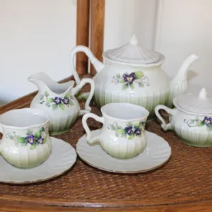 Katherine's Collection Violet Floral Tea Service