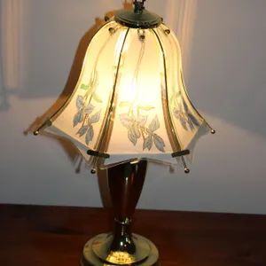Floral Brass Table Lamp