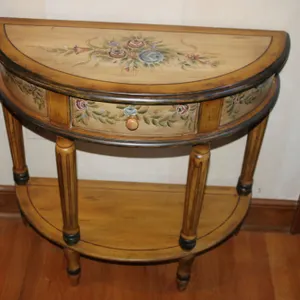 Butler Floral Demilune Console Table