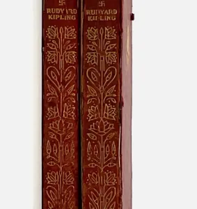 Kim by Rudyard Kipling, The Light That Failed by Rudyard Kipling 1920 Gold Gilt-Set of 2 Books