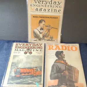 3 Early 20th Century Engineering & Radio Magazines