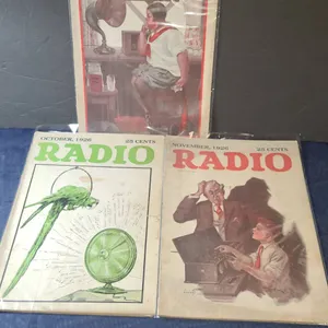 3 RADIO Magazines September-November 1926 RCA Ads