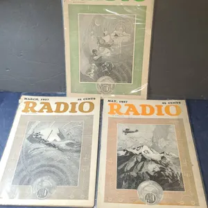 3 Radio Magazines January, March, May 1927