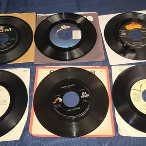 6 Assorted 45 RPM Singles MGM Epic RCA Venture Ear Candy