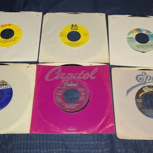 6 Assorted 45 RPM Records Various Artists/Bands