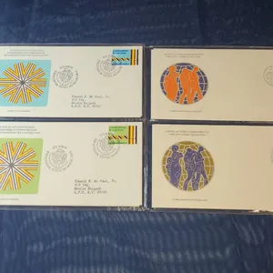 Eight UN Commemorative First Day Cover Collection, 8 Envelopes