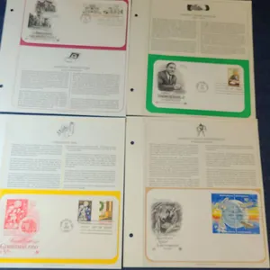 US Postal Commemorative Society First Day Covers, 4 Pieces