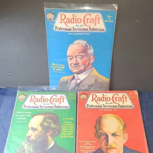 Radio-Craft Magazines 1930 Nov, Oct, May Lot of 3 Issues