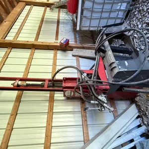 Shaver Hydraulic Post Driver “side mount” with HLA SE50BO500 Skid Steer Mounting Attachment