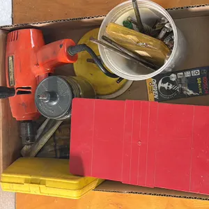 ASSORTED TOOLS, DRILL, BITS, BRUSHES