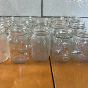 VARIETY OF SMALL AND PINT MASON JARS