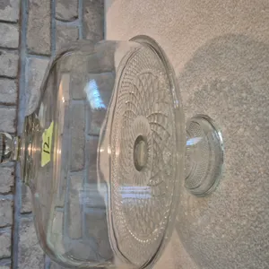 GLASS CAKE PLATE WITH LID