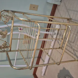 BRASS COLORED THREE SHELF STAND