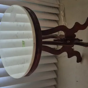MARBLE TOP END TABLE