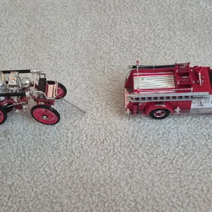 TWO MODEL FIRE TRUCKS