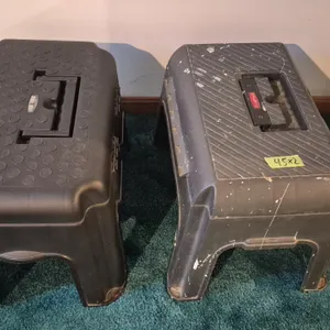 TWO STOOL/TOOLBOXES