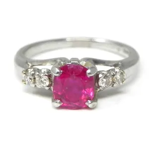 BIRKS PLATINUM, RUBY & DIAMOND RING 3.54g $6500