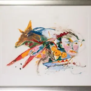 KITTIE BRUNEAU RCA 'LES PERDUS' 1982 MIXED MEDIA