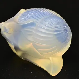 SIGNED LALIQUE FRANCE OPALESCENT HELIX SNAIL