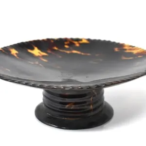 GENUINE TORTOISESHELL PEDESTAL DISH