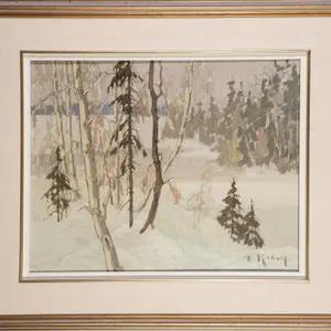 GASTON REBRY CANADIAN WINTER LANDSCAPE