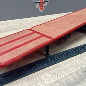 Plastic Flatbed Trombone Semi Trailer 20" Long