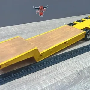 Plastic Low Bed Equipment Trailer 19" Long