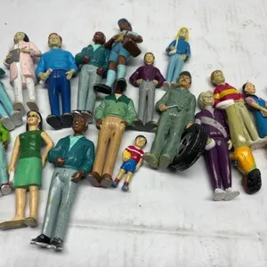 Lot of Miniature Painted Figurines, People Set