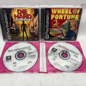 PS1 Game Lot Die Hard Wheel of Fortune Final