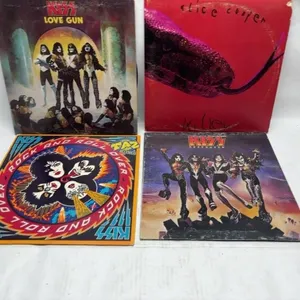 KISS & Alice Cooper Vinyl LP Lot (4)