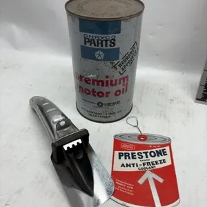 Chryco Parts Motor Oil Can, Prestone Tag & Opener
