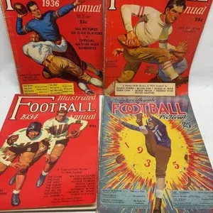 Vintage Illustrated Football Annual Magazines
